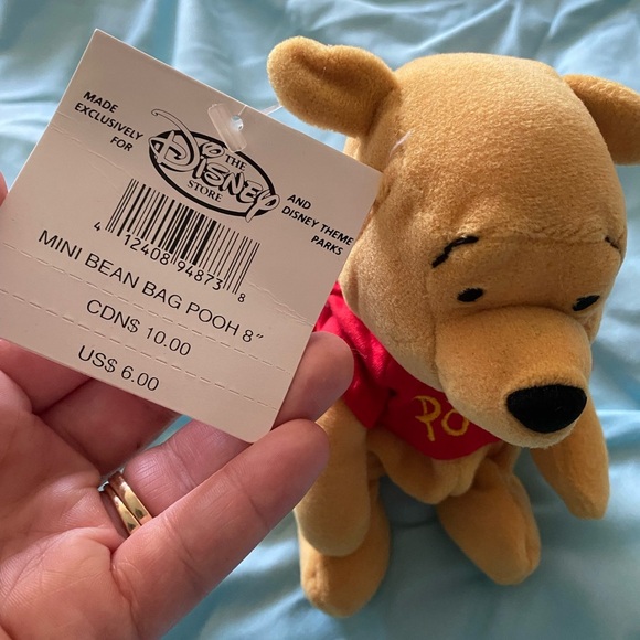 Disney Yellow and Red Stuffed Animal Plush Beanie baby Disney store tag - Picture 3 of 5